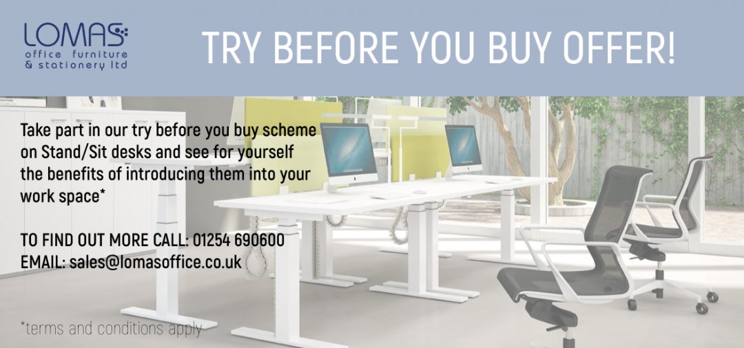 Stand Sit Banner Lomas Office Furniture And Stationery