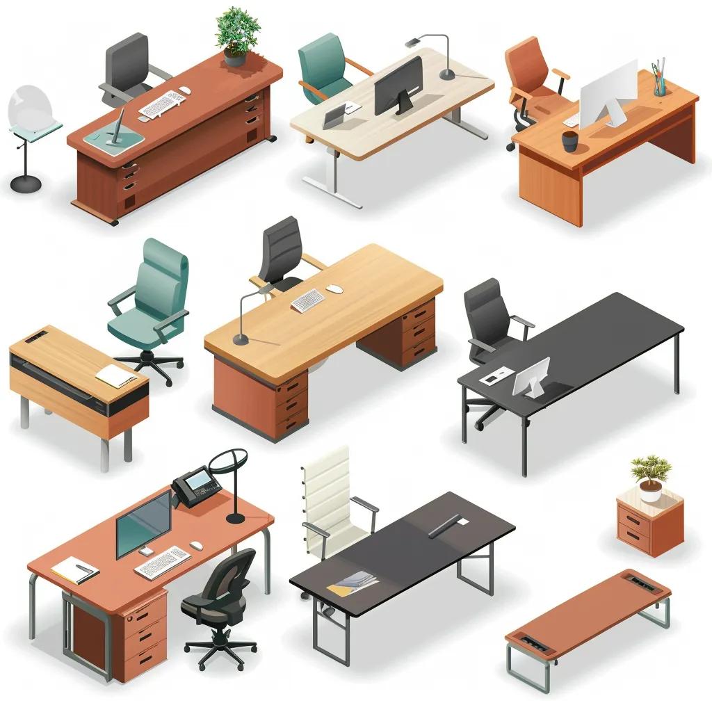 Close-up of an ergonomic office table highlighting height adjustability, cable management, and workspace accessories