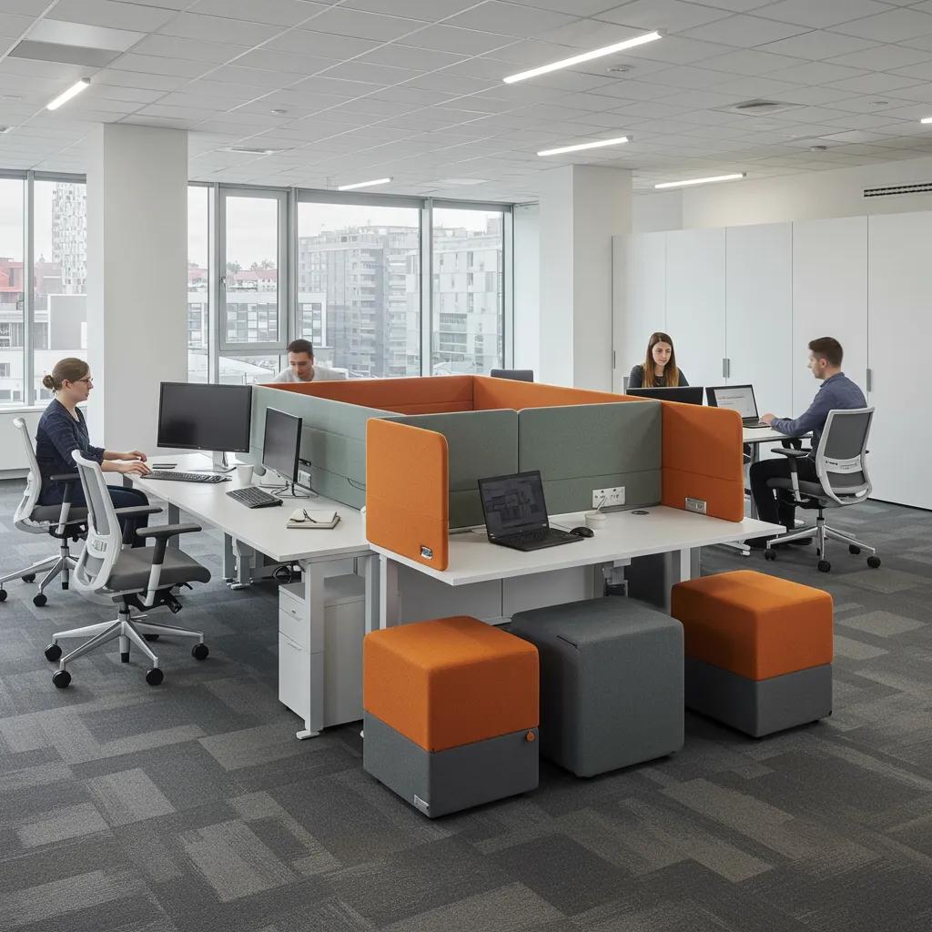 Modern collaborative office furniture enhancing team productivity and well-being